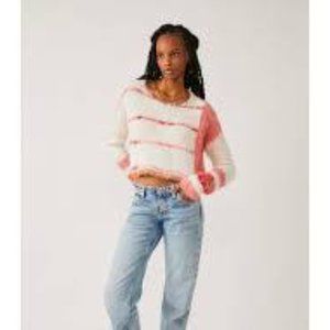 NWT free people Emerson cropped sweater. SZ Sm